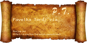 Pavelka Terézia névjegykártya